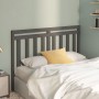 Testiera per Letto Grigia 141x4x100cm in Legno Massello di Pino