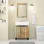 Mobile Lavabo 62x33x58 cm Legno Massello Recupero e Multistrato