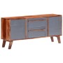 Credenza Grigia 120x30x55 cm in Legno Massello di Sheesham