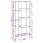 Scaffale per Libri 80x30x180 cm Acciaio e Legno Multistrato