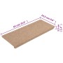 Tappetini Autoadesivi per Scale 15 pz 65x24,5x3,5 cm Beige