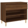 Scarpiera Rovere Marrone 70x36x60 cm in Legno Multistrato
