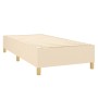 Letto a Molle con Materasso e LED Crema 100x200cm in Tessuto