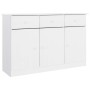 Credenza ALTA Bianca 112x35x73 cm in Legno Massello di Pino