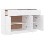 Credenza ALTA Bianca 112x35x73 cm in Legno Massello di Pino