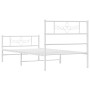 Giroletto con Testiera e Pediera Metallo Bianco 107x203 cm