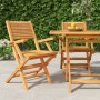 Sedie da Giardino Pieghevoli 2pz 55x62x90cm Legno Massello Teak