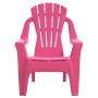 Sedie Giardino 2pz Bambini Rosa 37x34x44cm PP Aspetto in Legno