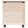 Cassapanca con Ruote ALTA 73x39,5x44 cm Legno Massello di Pino