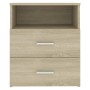 Comodini 2pz Rovere Sonoma 50x32x60 cm