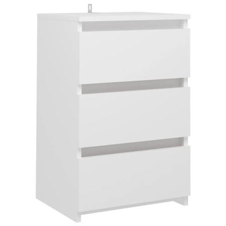 Comodini 2 pz Bianchi 40x35x62,5 cm in Legno Multistrato