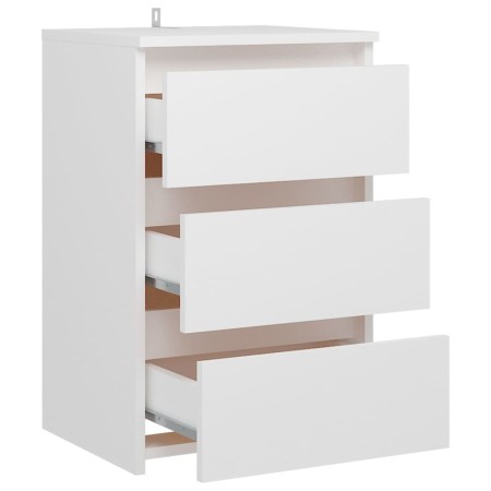 Comodini 2 pz Bianchi 40x35x62,5 cm in Legno Multistrato