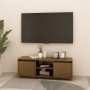 Mobile Porta TV Marrone Miele 110x30x40 cm in Legno di Pino