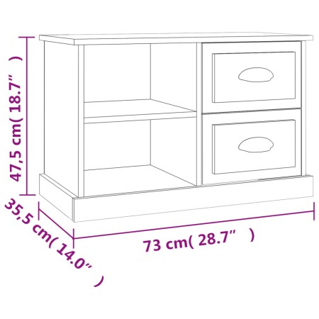 Mobile Porta TV Rovere Marrone 73x35,5x47,5cm Legno Multistrato