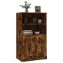 Credenza Rovere Fumo 60x35,5x103,5 cm in Legno Multistrato