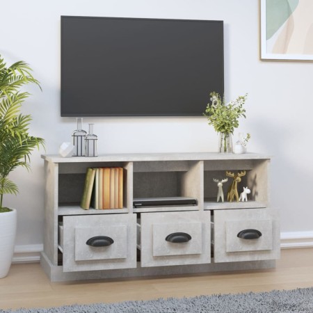 Mobile per TV Grigio Cemento 100x35x50 cm in Legno Multistrato