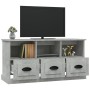 Mobile per TV Grigio Cemento 100x35x50 cm in Legno Multistrato