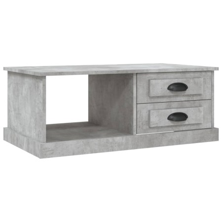 Tavolino Salotto Grigio Cemento 90x50x35 cm Legno Multistrato