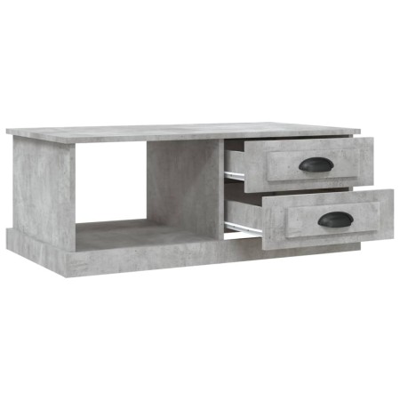 Tavolino Salotto Grigio Cemento 90x50x35 cm Legno Multistrato