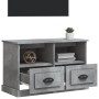 Mobile Porta TV Grigio Cemento 80x35x50 cm in Legno Multistrato