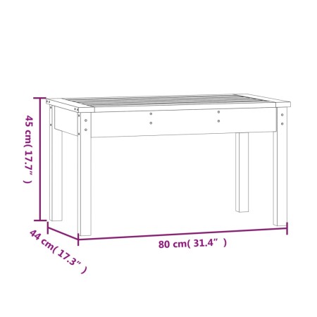 Panca da Giardino 80x44x45 cm in Legno Massello di Douglas