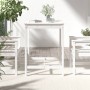 Tavolo da Giardino Bianco 82,5x82,5x110cm Legno Massello Pino