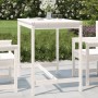 Tavolo da Giardino Bianco 121x82,5x110cm Legno Massello di Pino