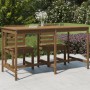 Tavolo da Giardino Miele 203,5x90x110cm Legno Massello di Pino