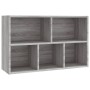 Libreria/Credenza Grigio Sonoma 50x25x80 cm Legno Multistrato