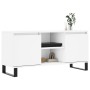 Mobile Porta TV Bianco 104x35x50 cm in Legno Multistrato