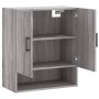 Armadietto a Muro Grigio Sonoma 60x31x70cm in Legno Multistrato
