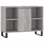 Mobile da Bagno Grigio Sonoma 80x33x60 cm in Legno Multistrato