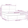 Letto a Molle con Materasso e LED Rosa 180x200 cm in Velluto