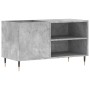 Mobile Porta Dischi Grigio Cemento 85x38x48cm Legno Multistrato