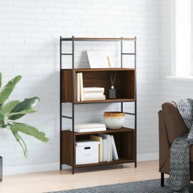 Libreria Rovere Marrone 80x30x145,5cm Legno Multistrato e Ferro