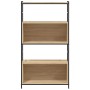 Libreria Rovere Sonoma 80x30x145,5 cm Legno Multistrato e Ferro