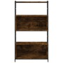 Libreria Rovere Fumo 80x30x145,5cm in Legno Multistrato e Ferro