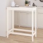 Tavolo da Bar Bianco 100x50x110 cm in Legno Massello di Pino