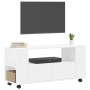 Mobile Porta TV Bianco 102x34,5x43 cm in Legno Multistrato