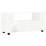 Mobile Porta TV Bianco 102x34,5x43 cm in Legno Multistrato