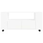 Mobile Porta TV Bianco 102x34,5x43 cm in Legno Multistrato