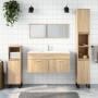 Mobile da Bagno con Specchio Rovere Sonoma in Legno Multistrato