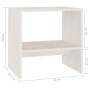 Comodini 2 pz Bianchi 40x30,5x40 cm in Legno Massello di Pino