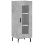 Credenza Grigio Cemento 34,5x34x90 cm in Legno Multistrato