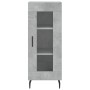 Credenza Grigio Cemento 34,5x34x90 cm in Legno Multistrato