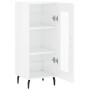 Credenza Bianco Lucido 34,5x34x90 cm in Legno Multistrato