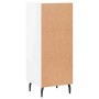 Credenza Bianco Lucido 34,5x34x90 cm in Legno Multistrato