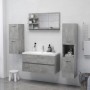 Specchio da Bagno Grigio Cemento 90x10,5x45cm Legno Multistrato