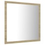 Specchio da Bagno LED Rovere Sonoma 40x8,5x37 cm in Acrilico