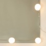 Mobile a Specchio con LED Grigio Sonoma 90x31,5x62 cm